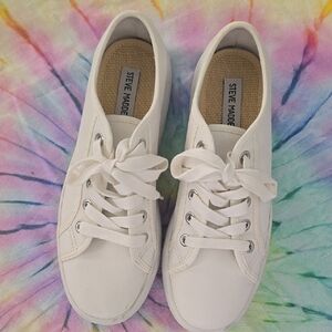 Steve Madden Women's White Platform Sneakers